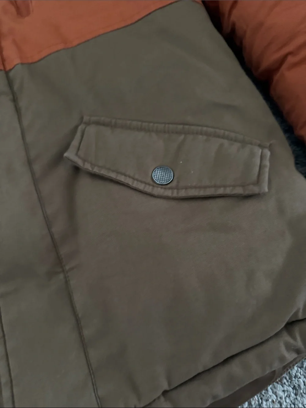 Cat & Jack Boys Faux Fur Jacket Orange/Brown Medium 8/10